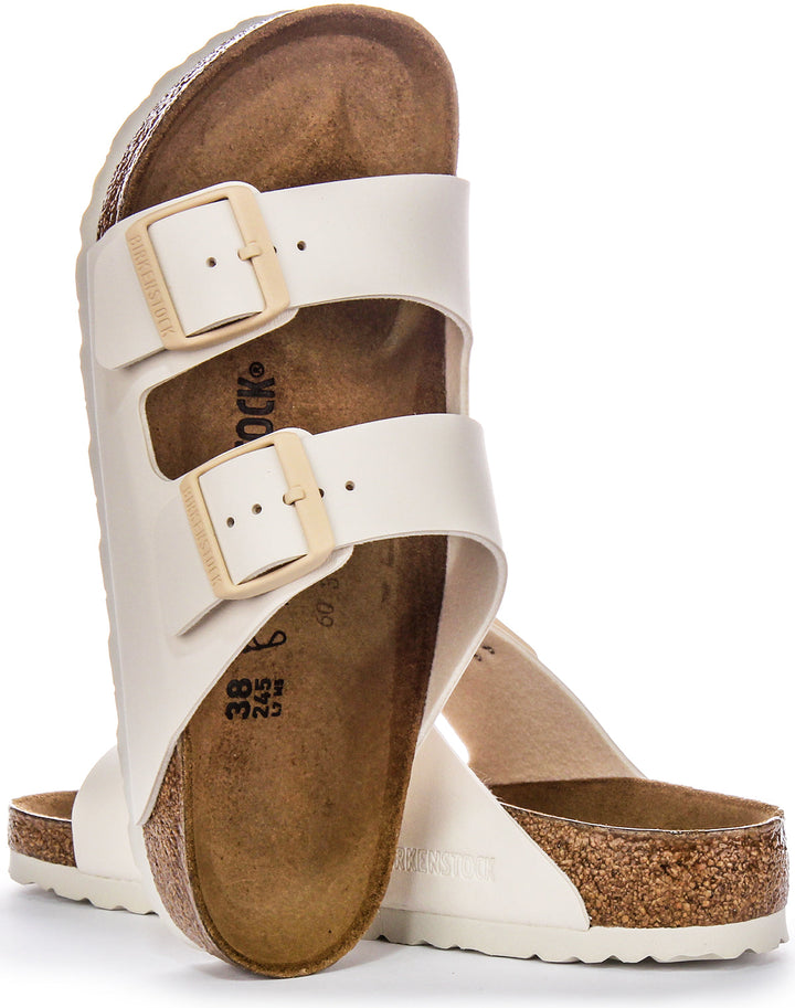 Birkenstock Arizona BS Sandali in Birko Flor con Due Cinturini Regolabili in Beige