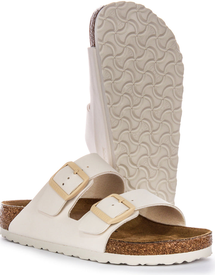 Birkenstock Arizona BS Sandali in Birko Flor con Due Cinturini Regolabili in Beige