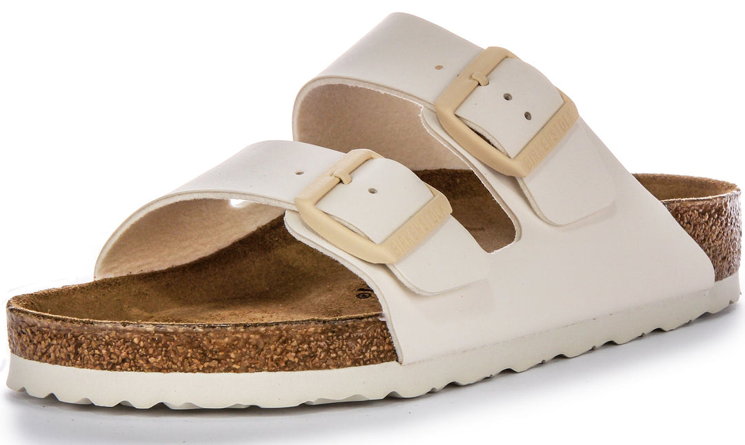 Birkenstock Arizona BS Sandali in Birko Flor con Due Cinturini Regolabili in Beige