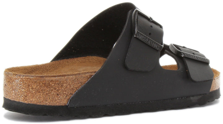 Sandalias Birkenstock Arizona Birko Flor de doble tira color negro