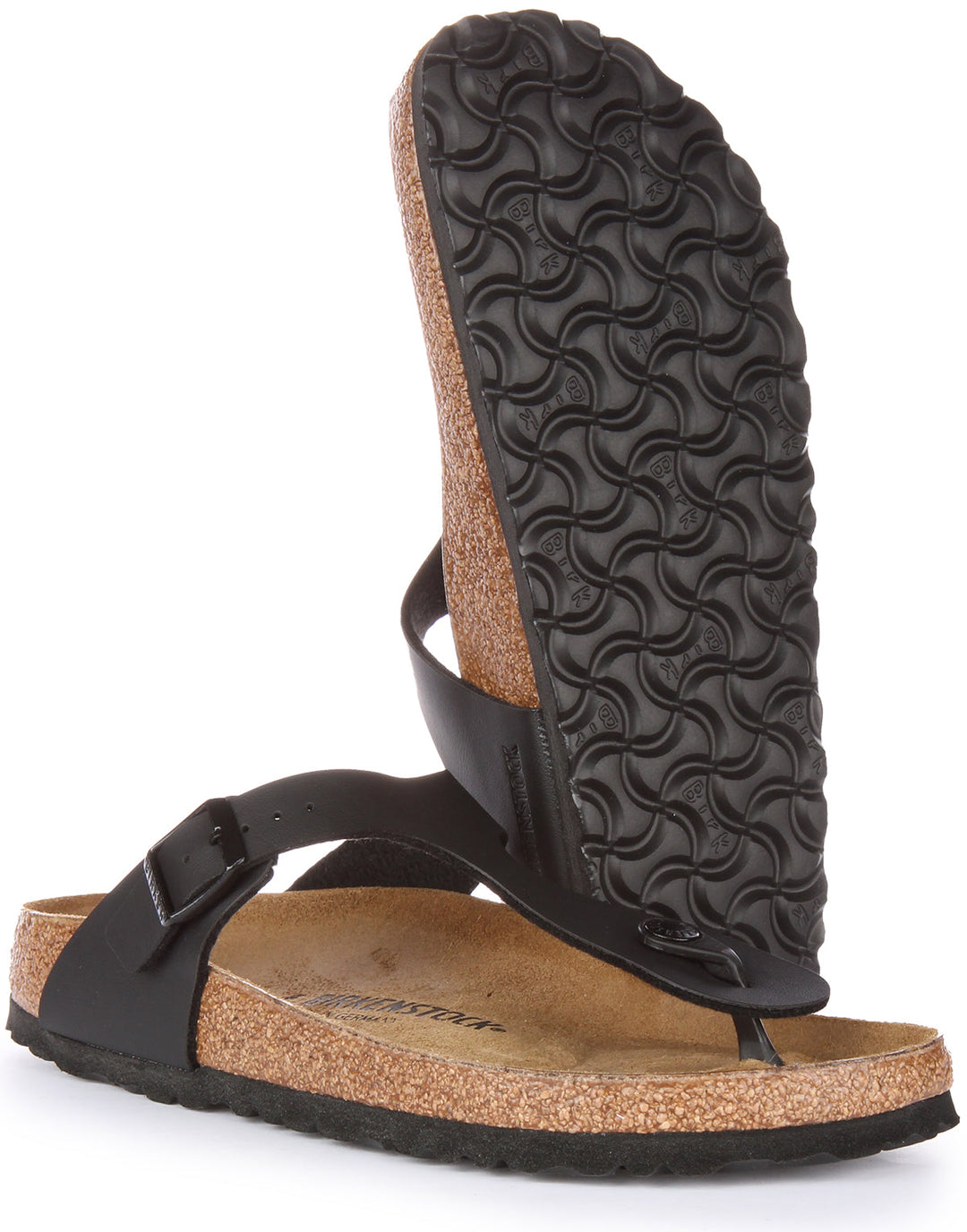 Birkenstock Gizeh Sandali stile infradito in Birko Flor da donna neri
