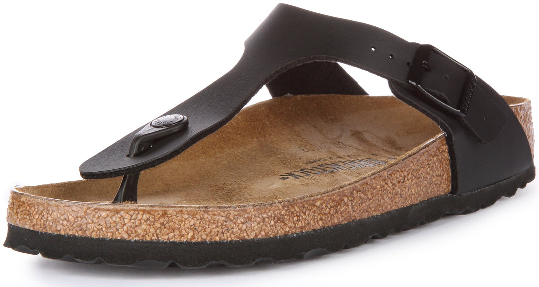 Birkenstock Gizeh Sandali stile infradito in Birko Flor da donna neri