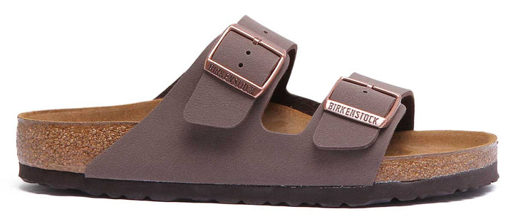 Birkenstock Arizona Sandalo a doppio cinturino Birkibuc da donna in mocca