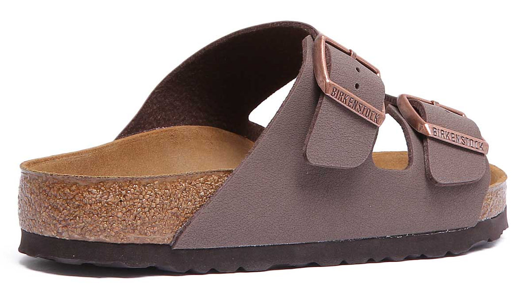 Birkenstock Arizona Sandalo a doppio cinturino Birkibuc da donna in mocca