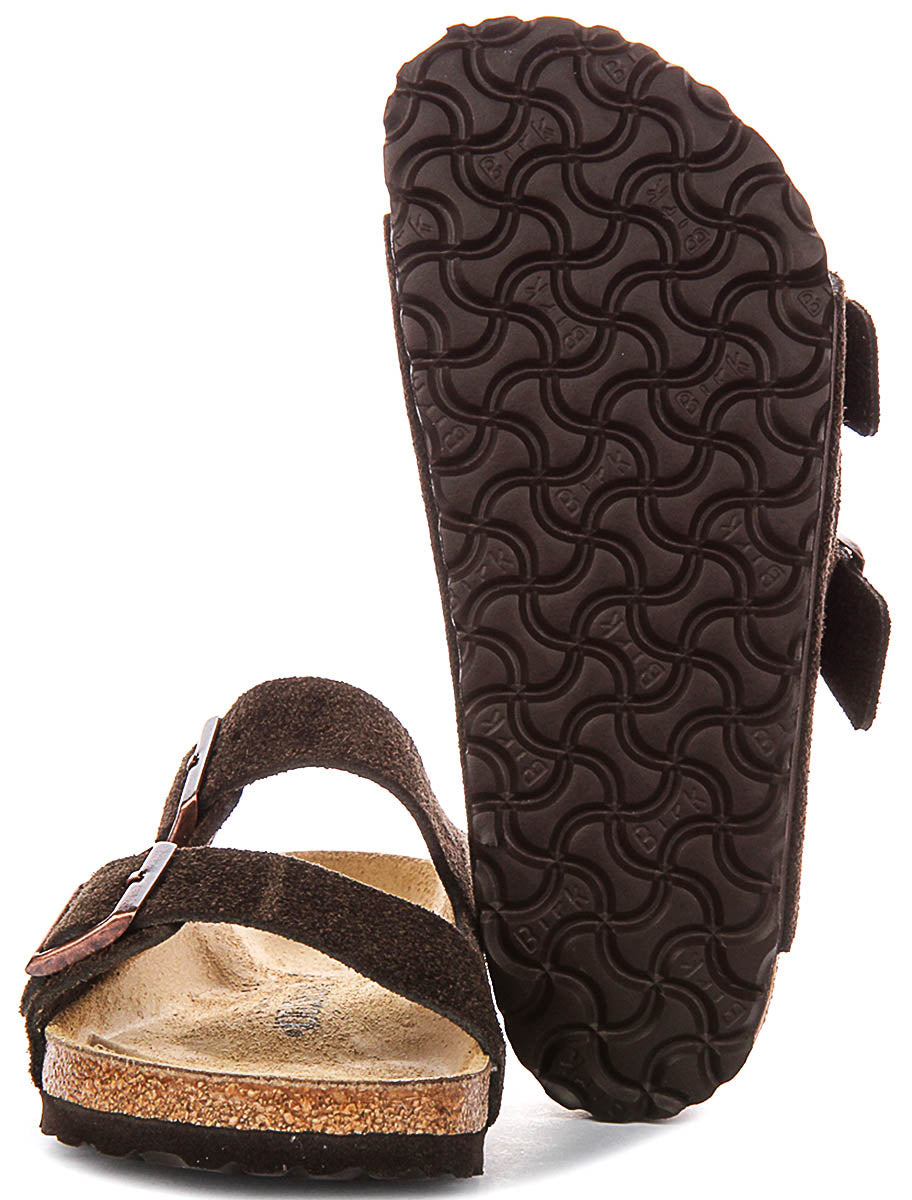 Birkenstock Arizona Sandals | Mocha suede leather for Men and Women - Regular Fit
