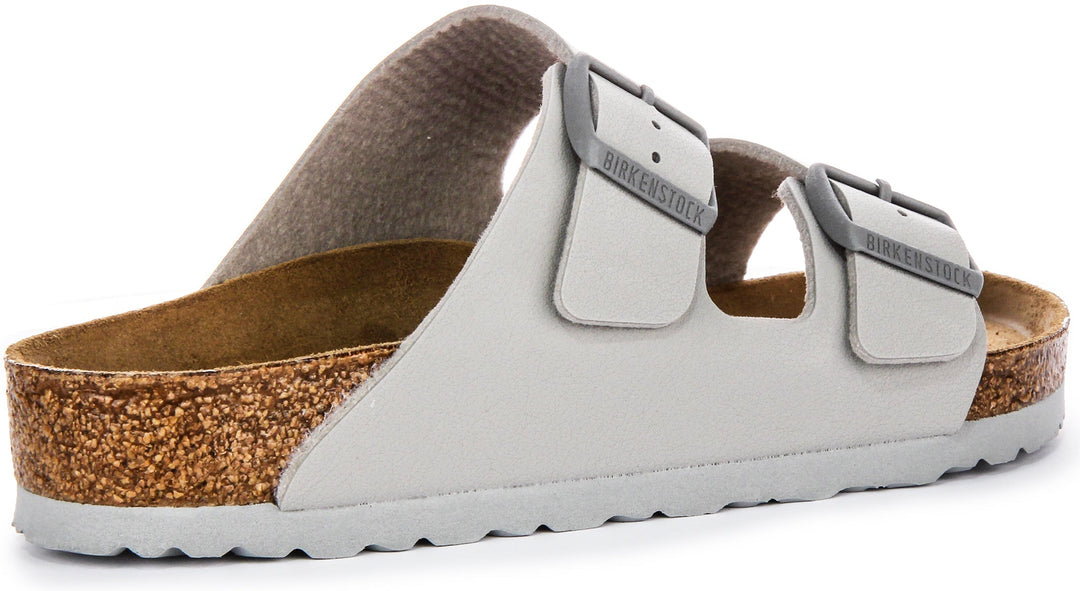 Birkenstock Arizona BF Sandali Donna con Due Cinturini Regolabili in Birko Flor Pietra