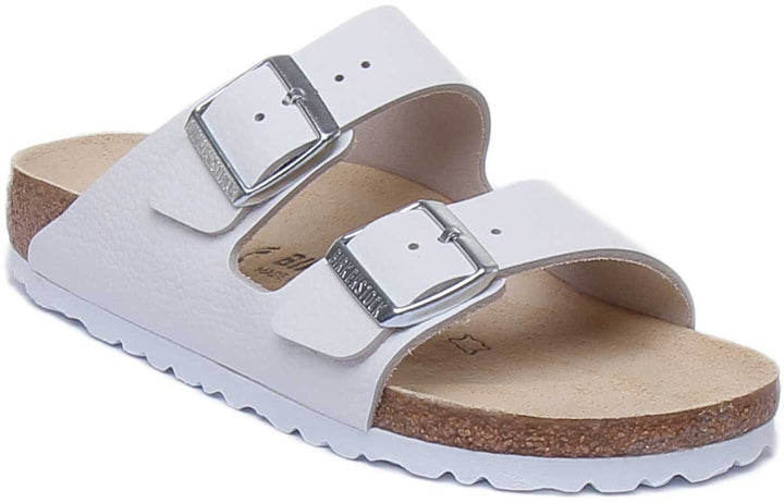 Birkenstock Arizona Sandaler med remmar i nubuckläder för kvinnor i vitt