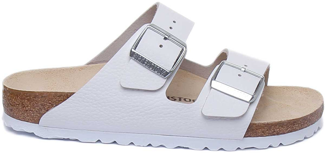 Birkenstock Arizona Sandaler med remmar i nubuckläder för kvinnor i vitt