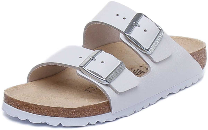 Birkenstock Arizona Sandaler med remmar i nubuckläder för kvinnor i vitt