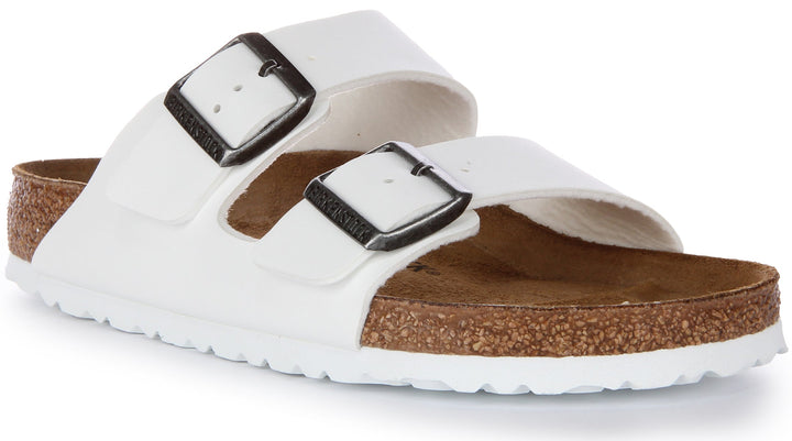 Birkenstock Arizona Sandalo Birko Flor a doppio cinturino bianco