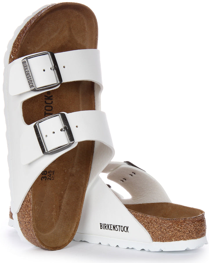 Birkenstock Arizona Sandalo Birko Flor a doppio cinturino bianco