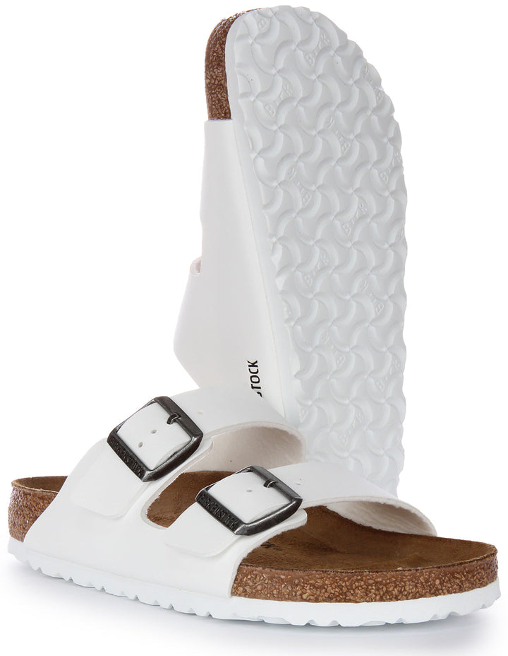 Birkenstock Arizona Sandalo Birko Flor a doppio cinturino bianco