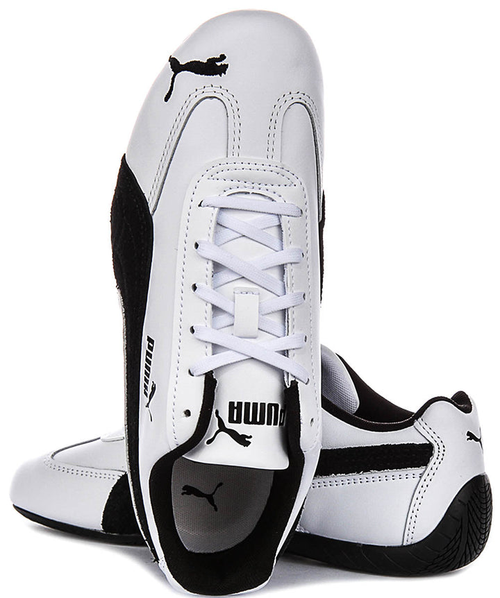 Puma Speedcat in pelle bianco nero unisex